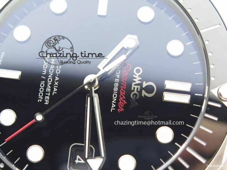 0227 Seamaster 300M SS MK 1:1 Best Edition Black Dial Ceramic Bezel On SS Bracelet A TopPick 8177